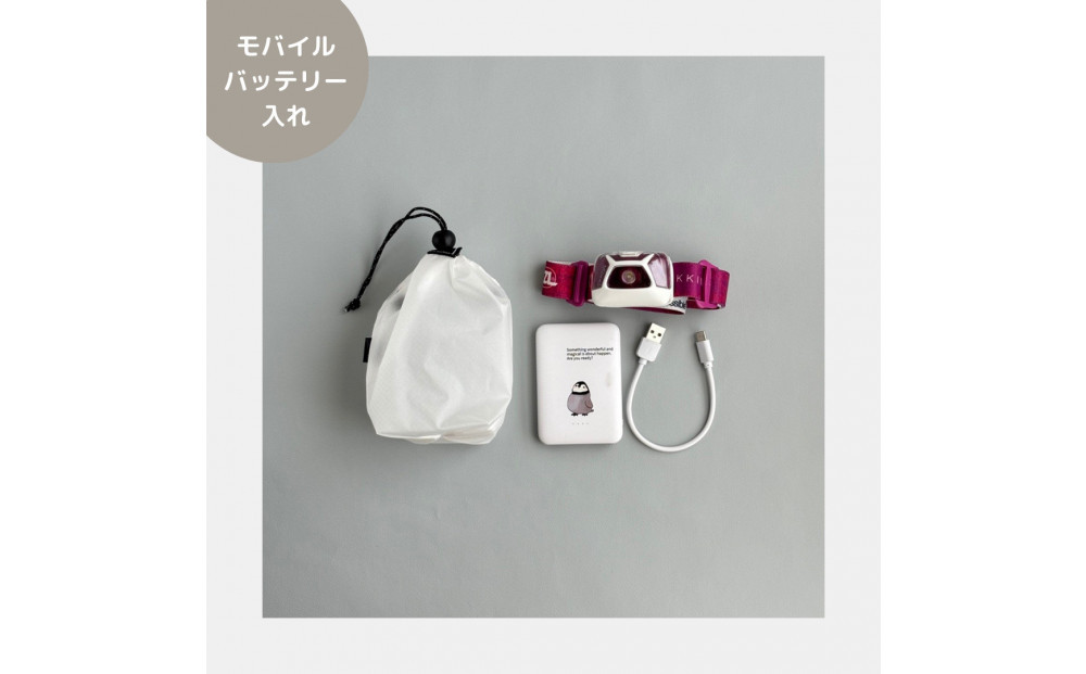 【XS 0.5L・白】　手のひらサイズの軽量ナイロン巾着袋