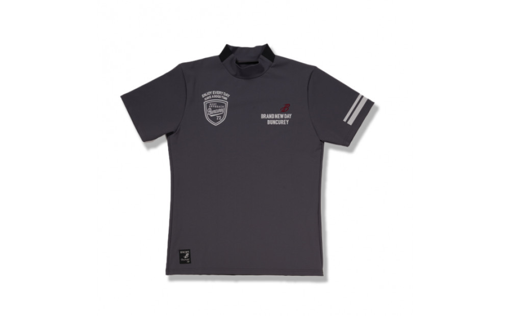 BUNCUREY　ゴルフウェア　半袖モックネック（BM23SS-02-044）グレー／サイズ4