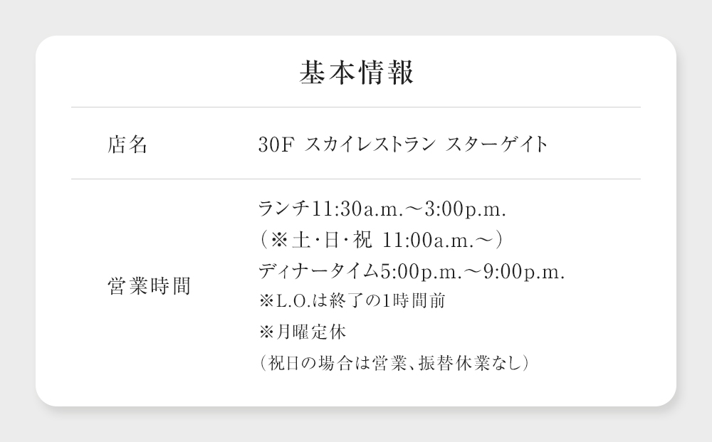 ホテルグランコート名古屋 グルメ招待券 ペアランチ券（スカイレストラン スターゲイト）