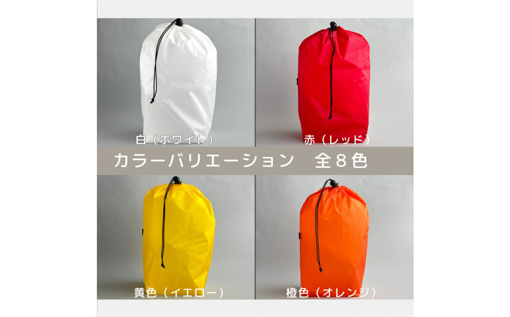 【L・5L・薄紫】 大きめナイロン巾着袋　スタッフバッグ　スタッフサック　バッグインバッグ　着替え袋