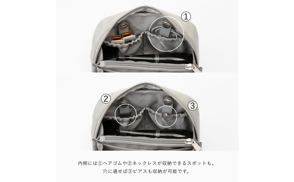 Y-STYLE 魔法の収納ポーチ Mサイズ【シルバーグレー】