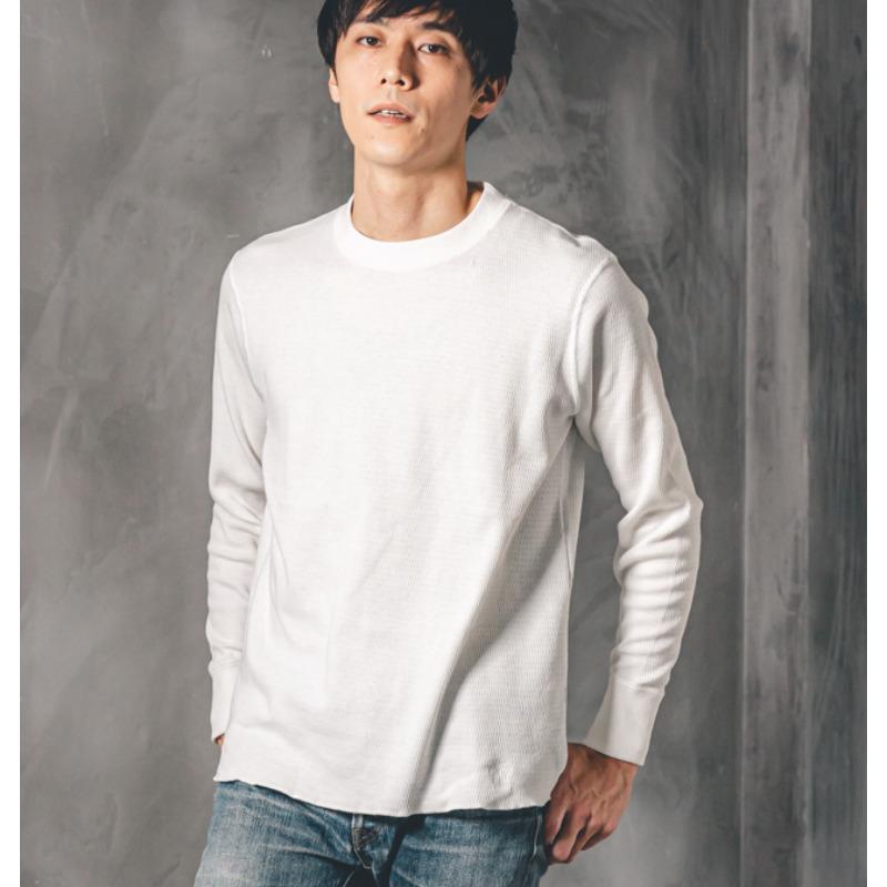 ◆サイズ:XL◆[サーマルTシャツ]ハニカムワッフル レギュラーフィット 長袖|クルーネック