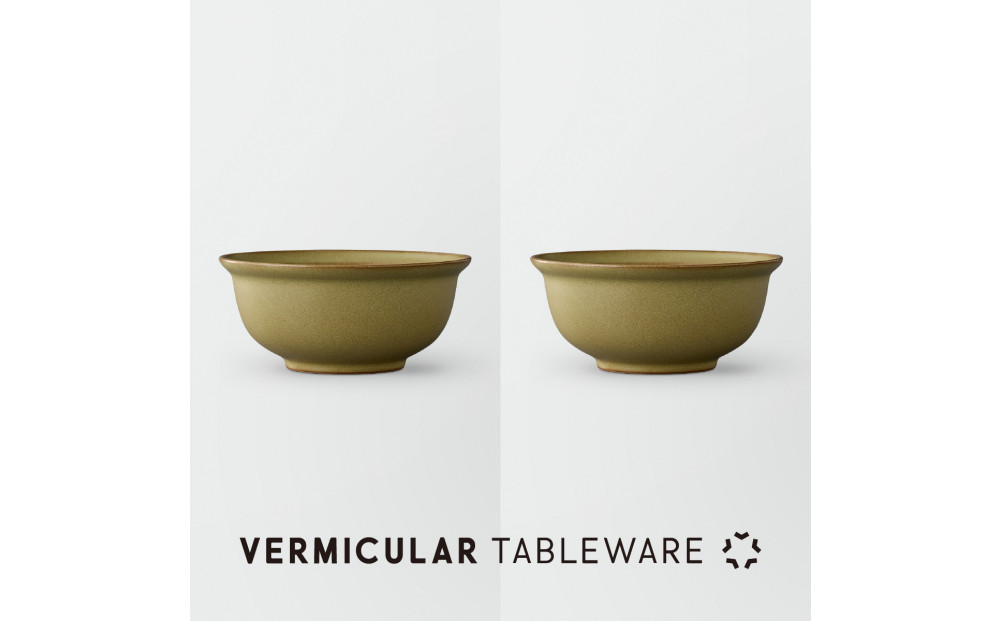 Tableware Deep Bowl Rimペアセット17cm 鶯