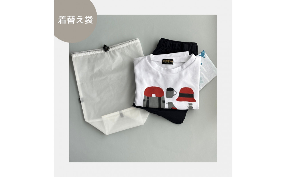 【L・5L・白】 大きめナイロン巾着袋　スタッフバッグ　スタッフサック　バッグインバッグ　着替え袋