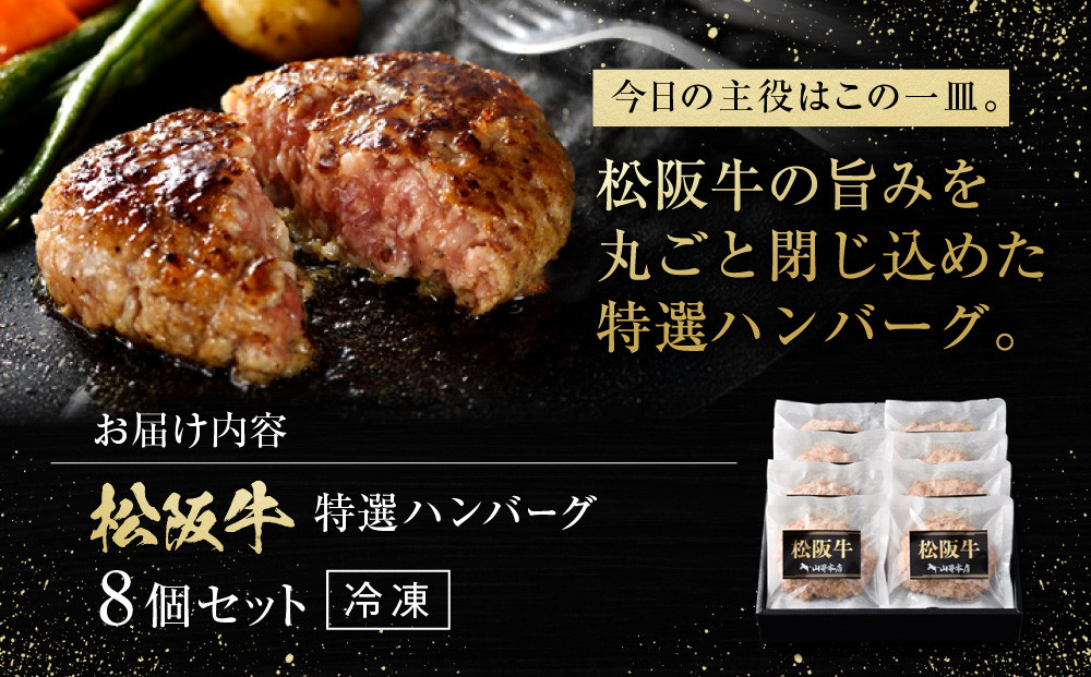 松阪牛特選ハンバーグ８個セット