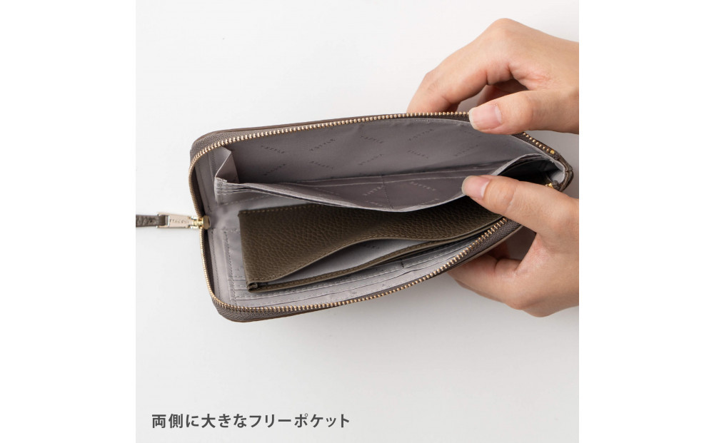 Y-STYLE 魔法の収納 薄型ロングウォレット【チャコール】