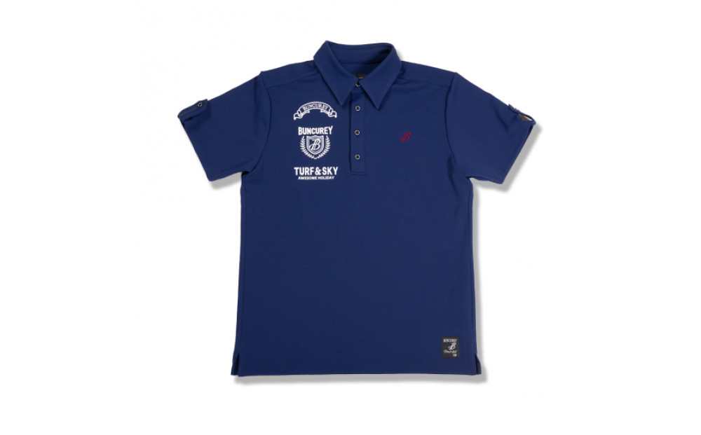 BUNCUREY　ゴルフウェア　ロゴポロシャツ（BM23SS-01-042）ネイビー／サイズ5
