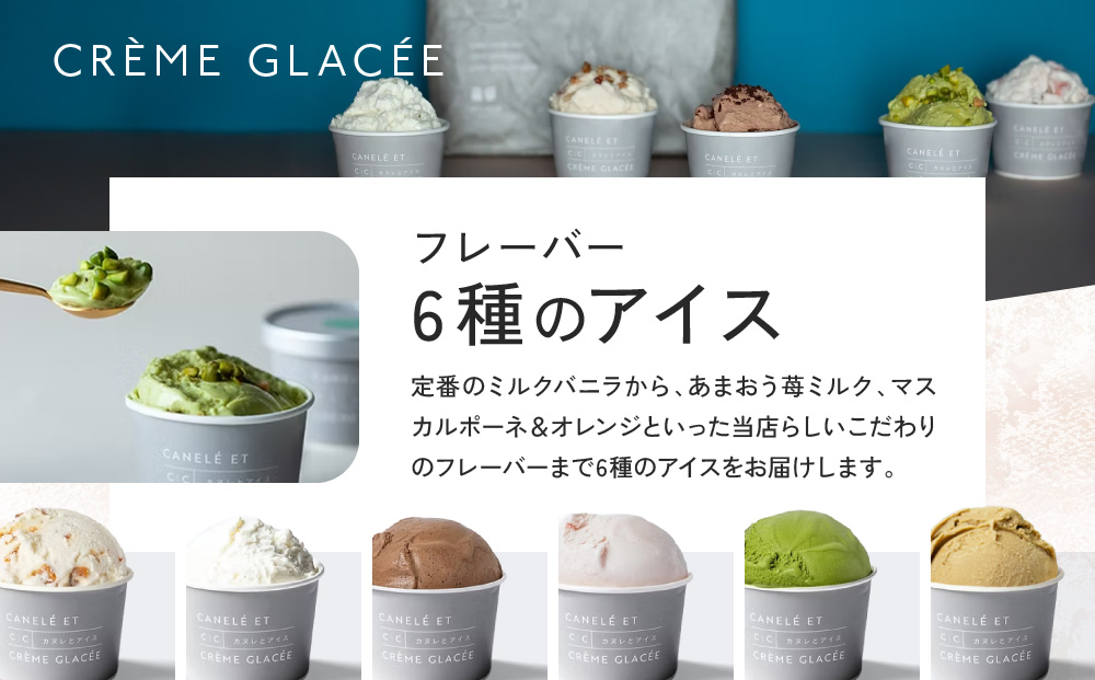 【全３回】＜パティシエ手作り＞至福のアイス6個セット【3ヶ月定期便】