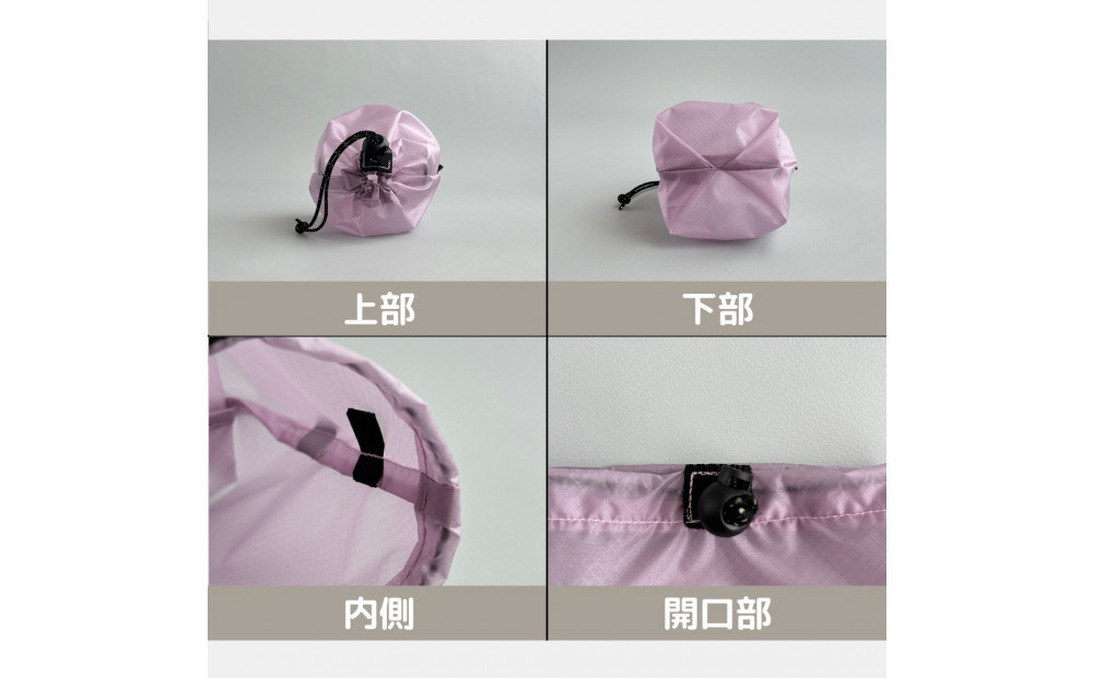 【XS 0.5L・ラベンダー】　手のひらサイズの軽量ナイロン巾着袋