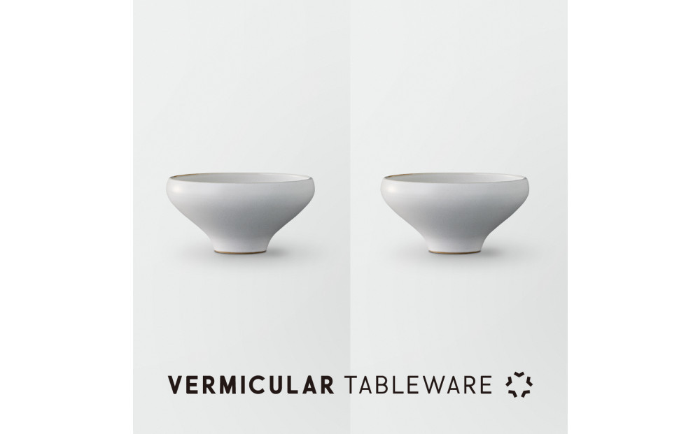 Tableware Deep Bowl Curveペアセット14cm 乳白