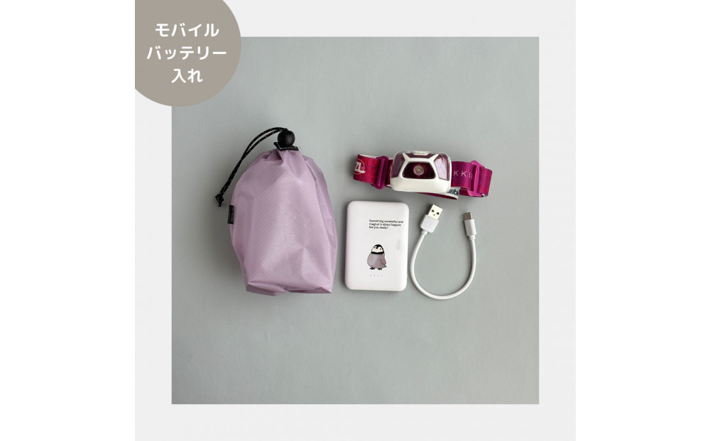 【XS 0.5L・ラベンダー】　手のひらサイズの軽量ナイロン巾着袋