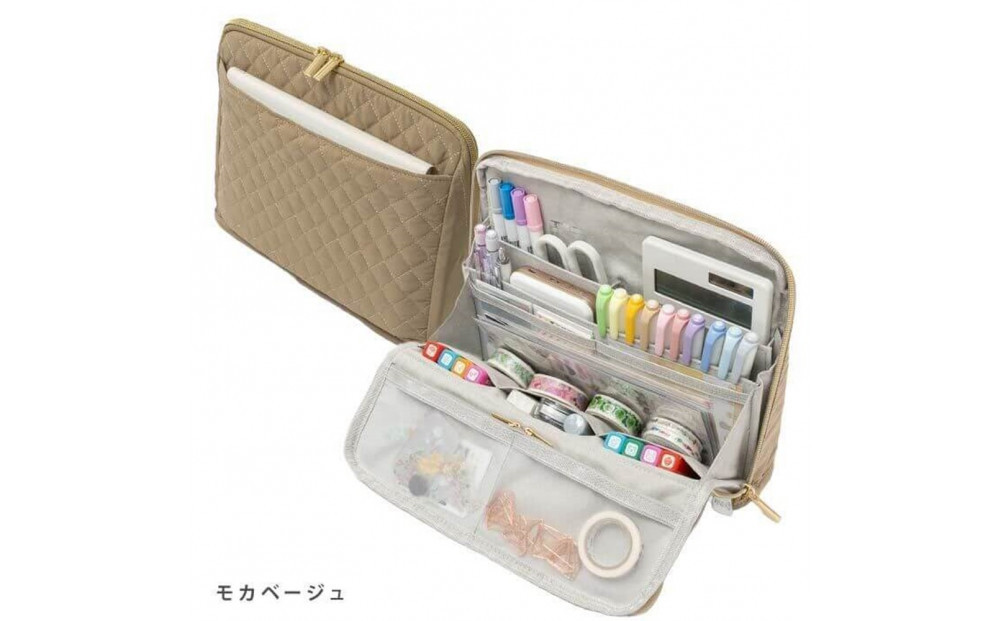 Y-Style 手帳が入るペンケース Lサイズ【モカベージュ】