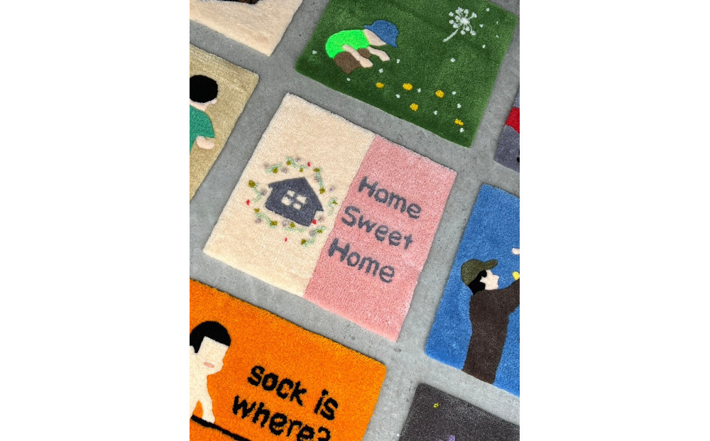 【オーダーメイド】タフティングでつくる世界に1つのオリジナルラグマット　写真からデザインすることもできます！縦５０ｃｍ×横６０ｃｍ以下の作品