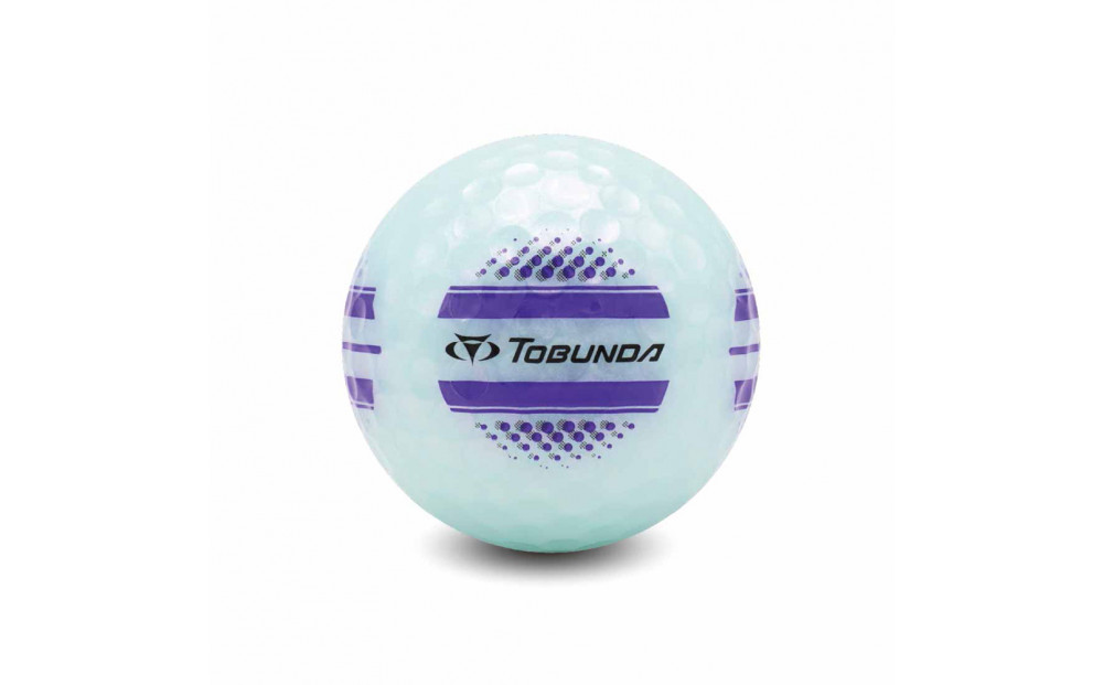 ゴルフボール トブンダ/サックスブルー×パープル/4面アライメント/12球