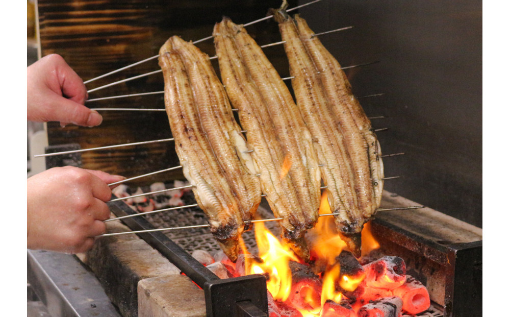 【全４回定期便】　国産うなぎひつまぶし　二食分　ねぎ・わさび・のり・お出汁・たれ・山椒　【炭火・職人手焼き】和食竜むら