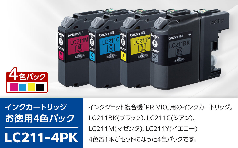 ããã©ã¶ãŒãçŽæ£ã€ã³ã¯ã«ãŒããªããžãLC211-4PK