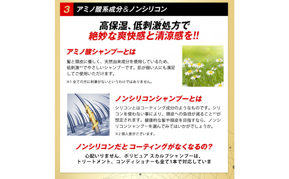 ポリピュアEX スカルプシャンプー 350ml 1本 医薬部外品 男性用 女性用 ノンシリコン コンディショナー不要 薬用シャンプー 