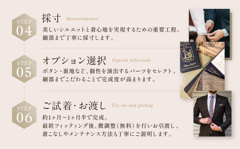 フルオーダースーツ専門店「Order made style ReToRu（レトル）」フルオーダーチケット＜30万円分＞