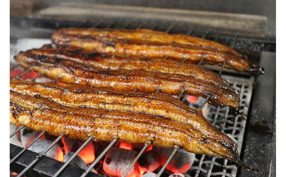 【全４回定期便】　国産うなぎひつまぶし　二食分　ねぎ・わさび・のり・お出汁・たれ・山椒　【炭火・職人手焼き】和食竜むら