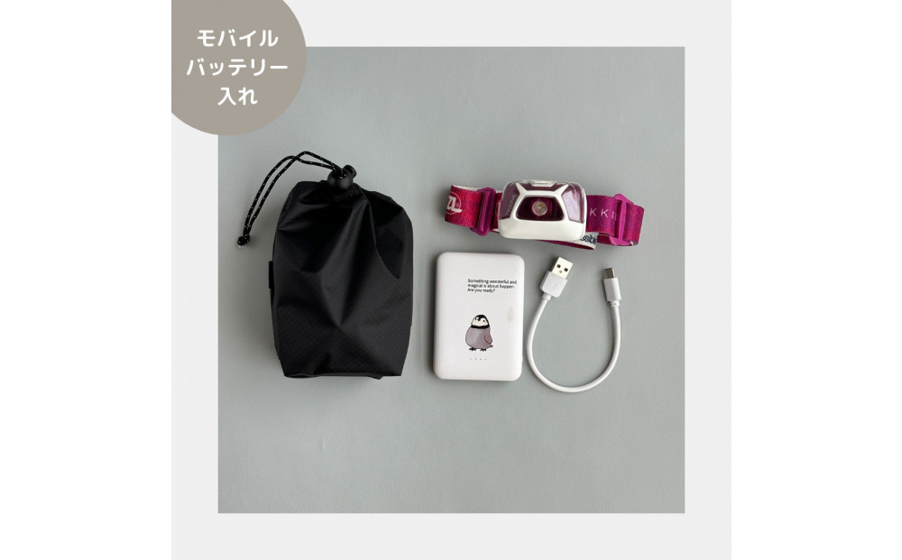 【XS 0.5L・黒】　手のひらサイズの軽量ナイロン巾着袋