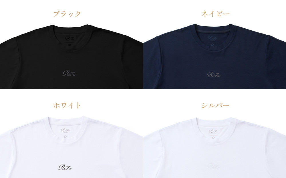 【ネイビー LLサイズ】リファ バイタルテック コンフォートジャージー クルーネックTシャツ