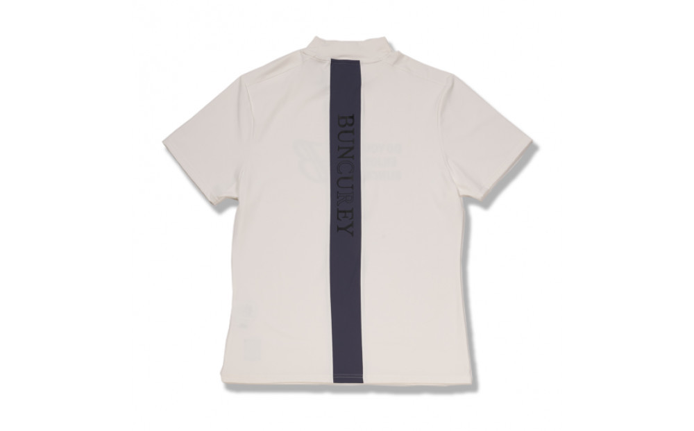 BUNCUREY　ゴルフウェア　バイカラー半袖モックネック（BM23SS-02-007）オフ／サイズ4
