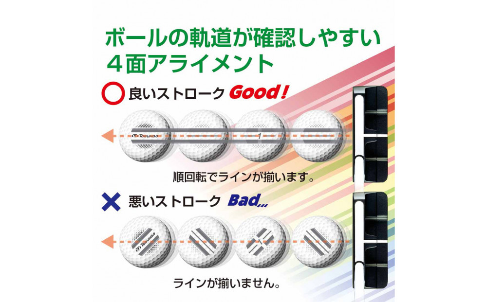 ゴルフボール トブンダ/ホワイト×レッド/4面アライメント/12球