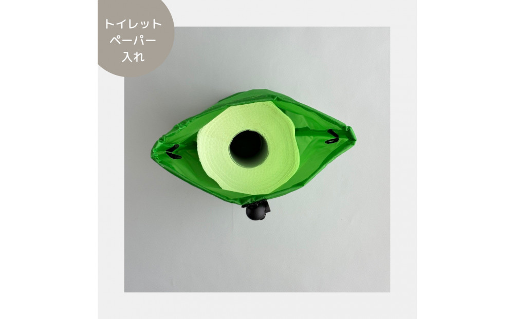 【S 1.5L・緑】　キャンプで大活躍！トイレットペーパーホルダー 小さめナイロン巾着袋 シンプル巾着