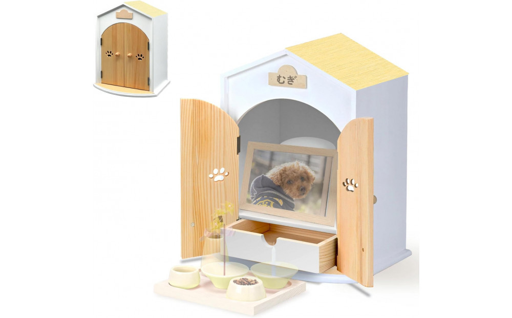 ペット用仏壇 AngelHouse天使のおうち型仏壇　イエロー