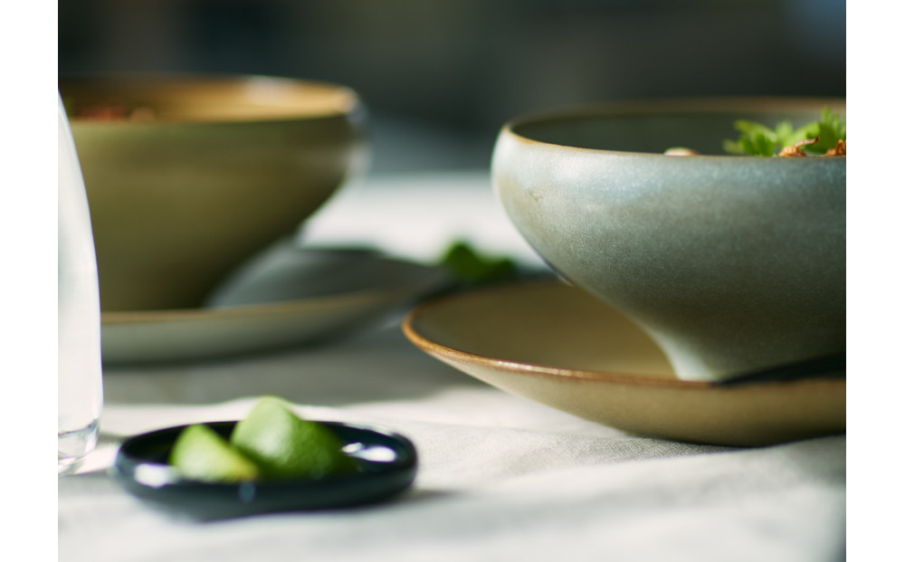 Tableware Shallow Bowl Curveペアセット21cm 霞