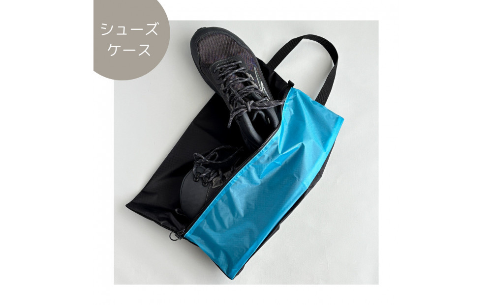 【Lサイズ・水色】軽量ナイロン登山靴ケース　　シューズケース　着替えポーチ　旅行用　アウトドア　ショートブーツ
