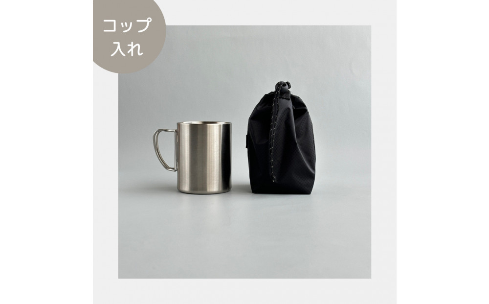 【XS 0.5L・黒】　手のひらサイズの軽量ナイロン巾着袋