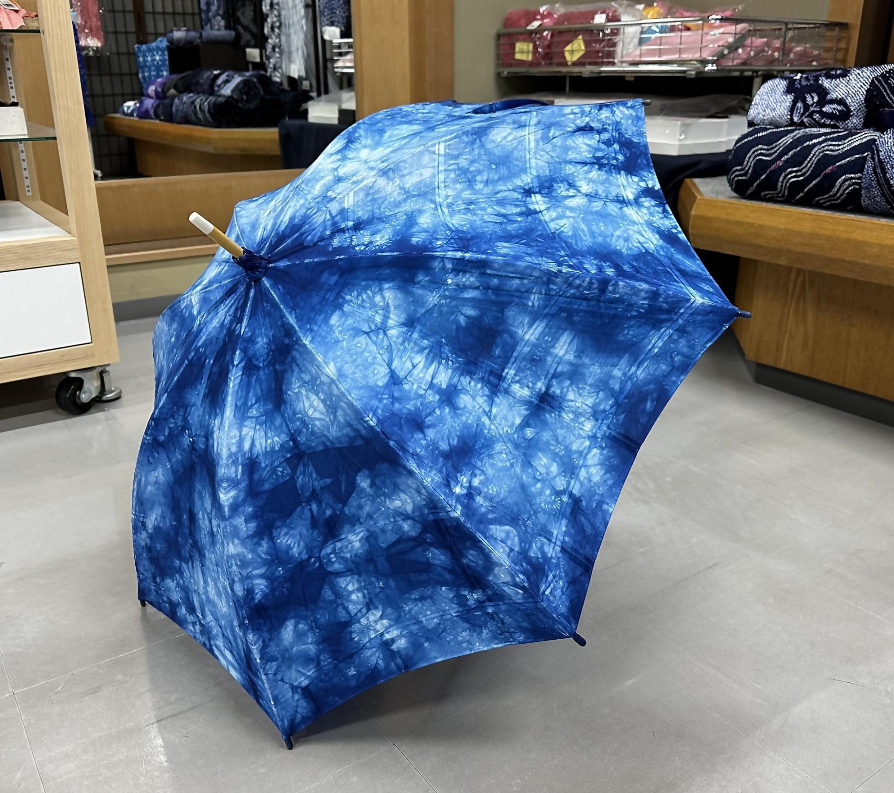 【藍染が風にゆれる日本遺産のまち有松寄附金専用】日傘（箱むら絞り染め）