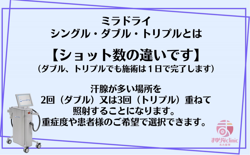 【切らないワキガ治療】ミラドライ（両脇）【トリプル照射】広範囲照射