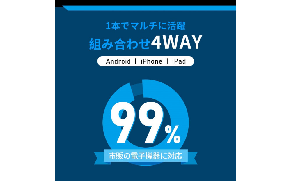 【2025最新】4in1ケーブル Type-C to Type-C充電ケーブル2m iPhone15/16対応 充電コード Type-C / iPhone / USB-A 急速充電対応 マルチケーブル 断線に強い 最大PD60W 時短充電 USB2.0 データ転送 480Mbps 高速データ通信 データ伝送 iOS Android 多機種対応