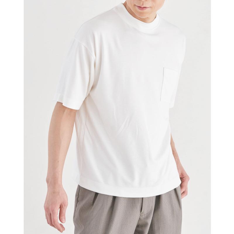 ◆サイズ：XL ◆【毛玉防止・型崩れしにくいTシャツ】デラヴィスポンチ BOLD FIT 半袖｜モックネック