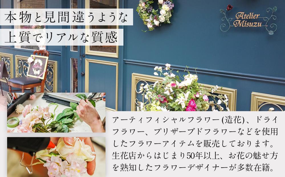 季節のリース　ナチュラルなミモザのリース　造花　玄関　ウェルカムスペースに！