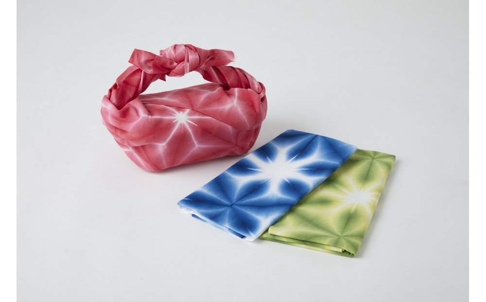 有松・鳴海絞り 手ぬぐい（ピンク）-雪花絞り-【藍染が風にゆれる日本遺産のまち有松寄附金専用】