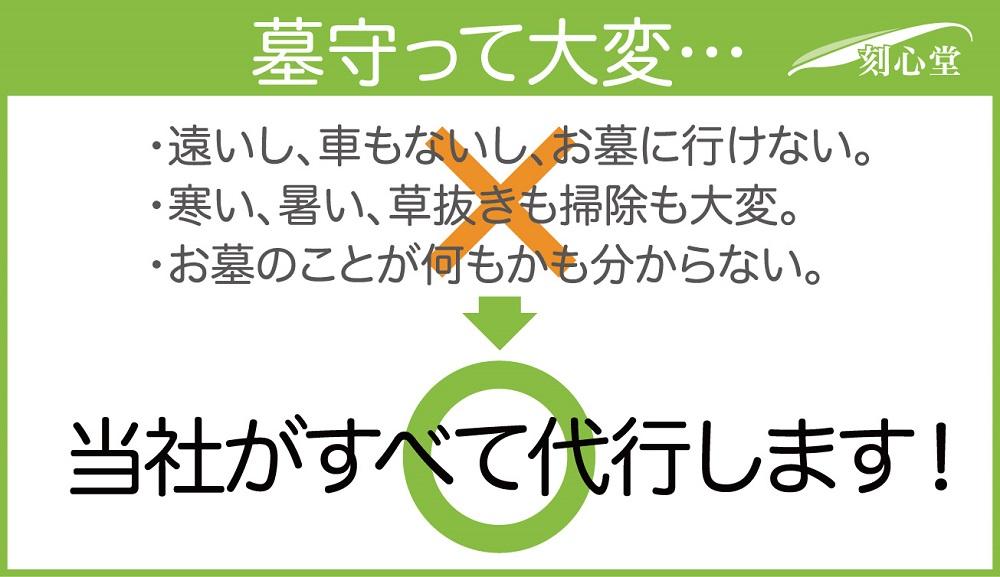  プロのお墓掃除代行（刻心堂のふるさとお墓サポート）：水洗い・花のお供え