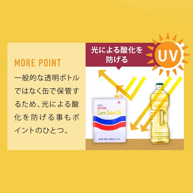 ニッコン コーンサラダ油（1.4kg×10缶） 国産コーンオイル とうもろこし胚芽100％使用 無添加 大容量　H158-023