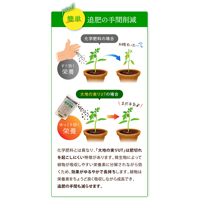 ニッコン オーガニック肥料 大地の実りUT 大容量20kg 有機肥料 石灰入り　H158-025