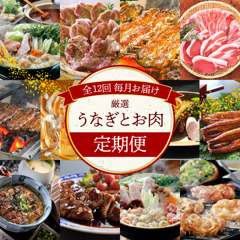 碧南市がチョイスした厳選定期便！ 【全12回】厳選！うなぎとお肉の定期便(毎月お届け） 　H028-086