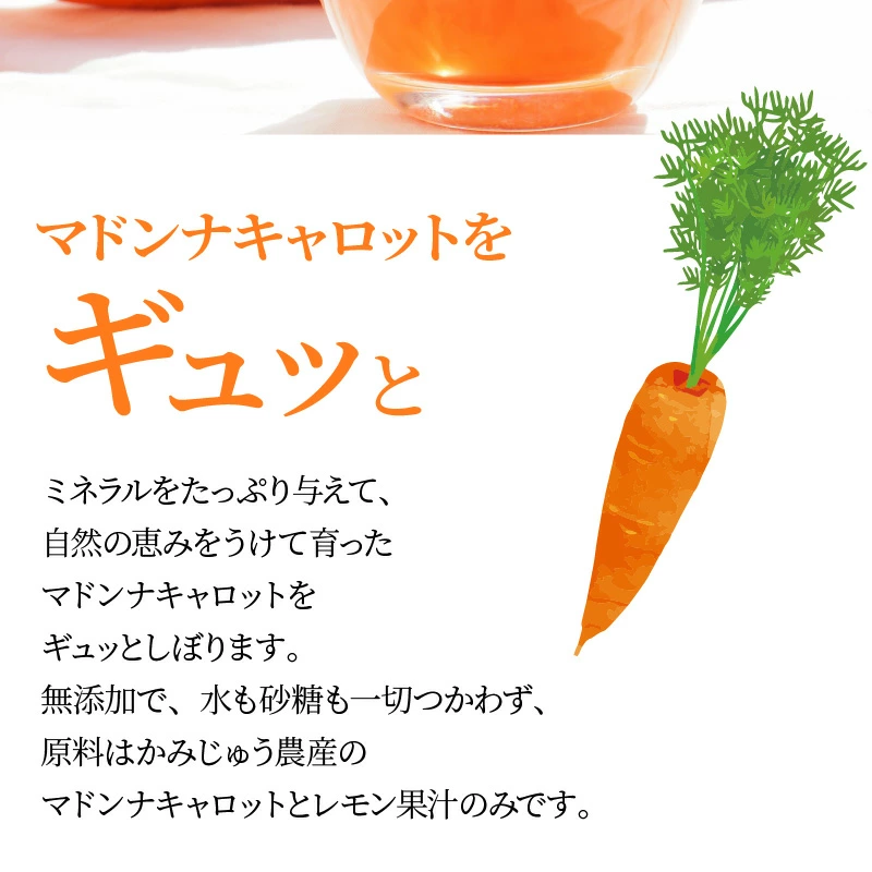  ＜フジテレビ『どっちのふるさと？』で紹介されました！＞無添加　体に優しい極上フルーティーマドンナキャロットジュース　720ml×6本 野菜ジュース ストレート 冬人参 レモン果汁 100% 砂糖不使用 無塩 お見舞い にんじん ニンジンにんじん ニンジン 国産 碧南市 健康 甘い 特産 H105-156