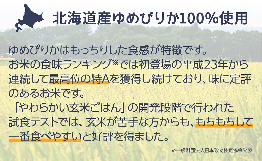 【6回定期便　玄米パックご飯】北海道産ゆめぴりか使用 150g×24個入り やわらかい玄米ごはん レトルト 玄米 パックライス レンジ 保存食 非常食 防災 キャンプ ごはん 玄米 一人暮らし 備蓄 タイパ飯 安心安全なヤマトライス　H074-654