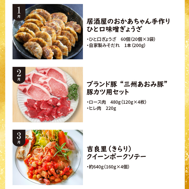 【全12回】厳選！お肉づくめの定期便　H028-081