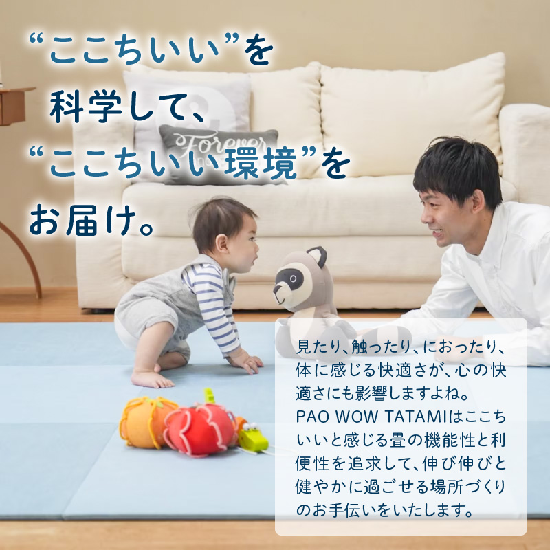 【4枚セット デニムブルー】安心安全なおしゃれインテリア “Tammy Mat” ファブリック畳  撥水加工 消臭 抗菌 抗ウイルス 赤ちゃん 子供 ペット マット H171-001