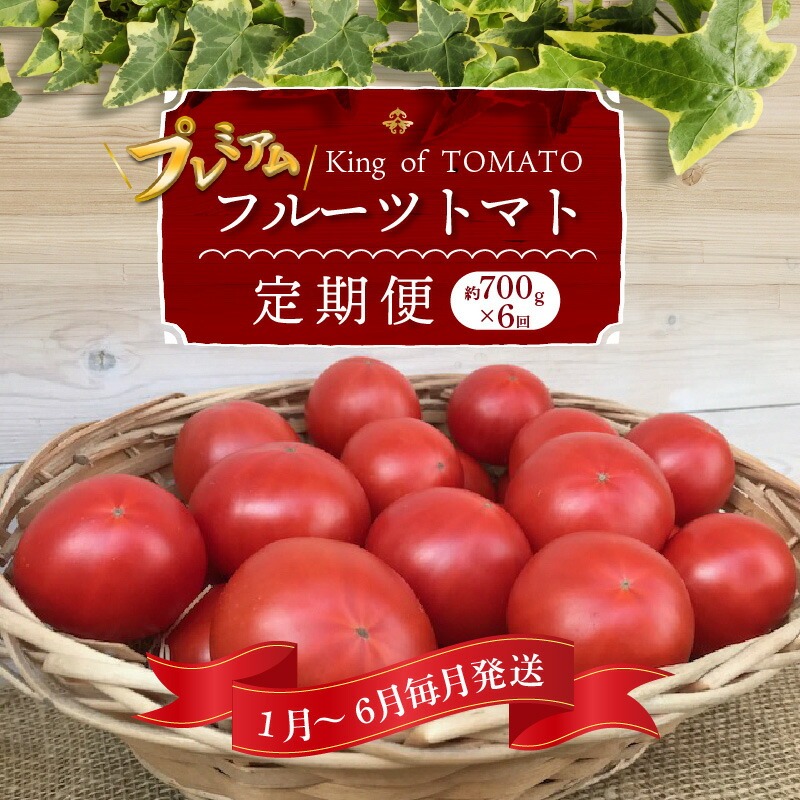 【先行受付】2027年1月～6月毎月発送　プレミアムフルーツトマトの定期便　約700g×6回コース　H004-211
