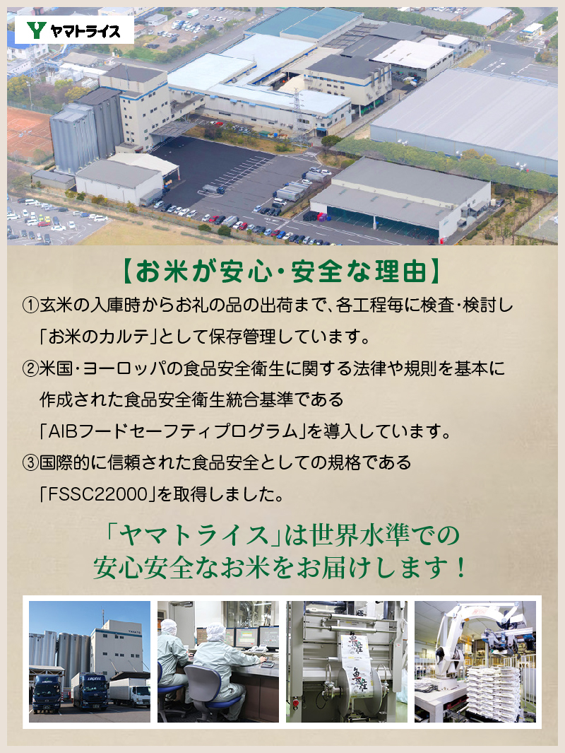 やわらかい玄米 1.8kg(900g×2袋)　※6回定期便　安心安全なヤマトライス　H074-599