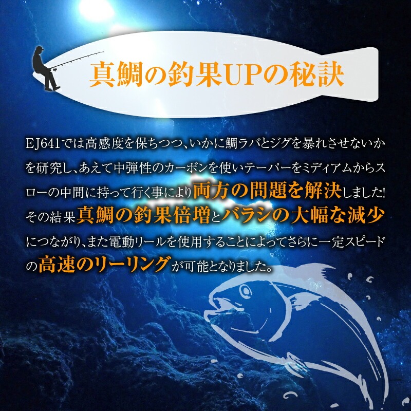 【業界初】鯛ラバ ライトジギング用ロッドEJ641　電動鯛ラバも可能　H153-102