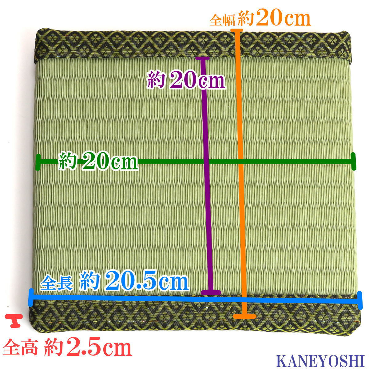 ミニたたみ（正角大） 畳 小型 花台 展示用畳 正方形 おしゃれ 正角 大 置物 小畳 いぐさ風 ミニ畳 置き イ草 H100-099